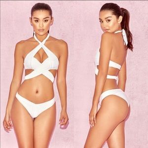 House of CB white bikini